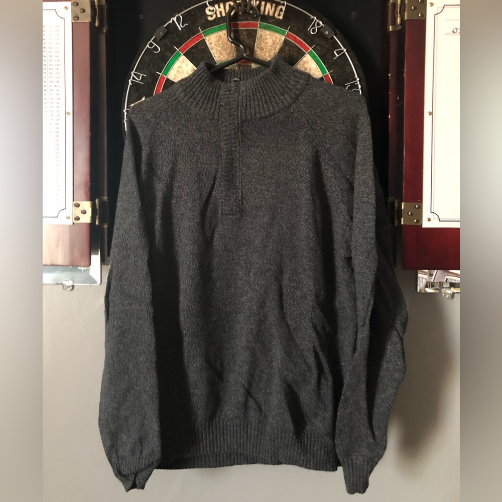 Weatherproof Vintage zip sweater Grey L Large